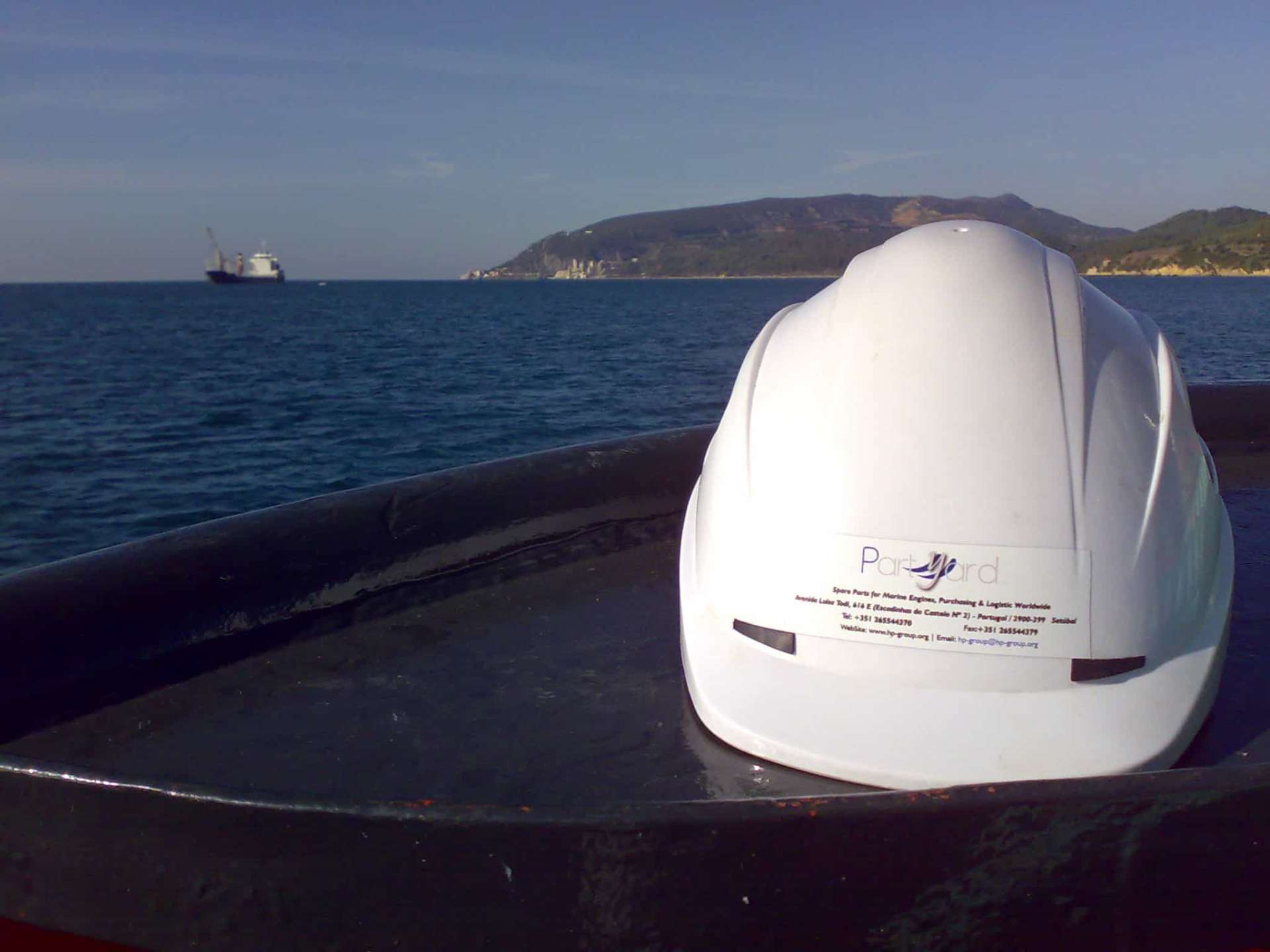 PartYard helmet overlooking the ocean