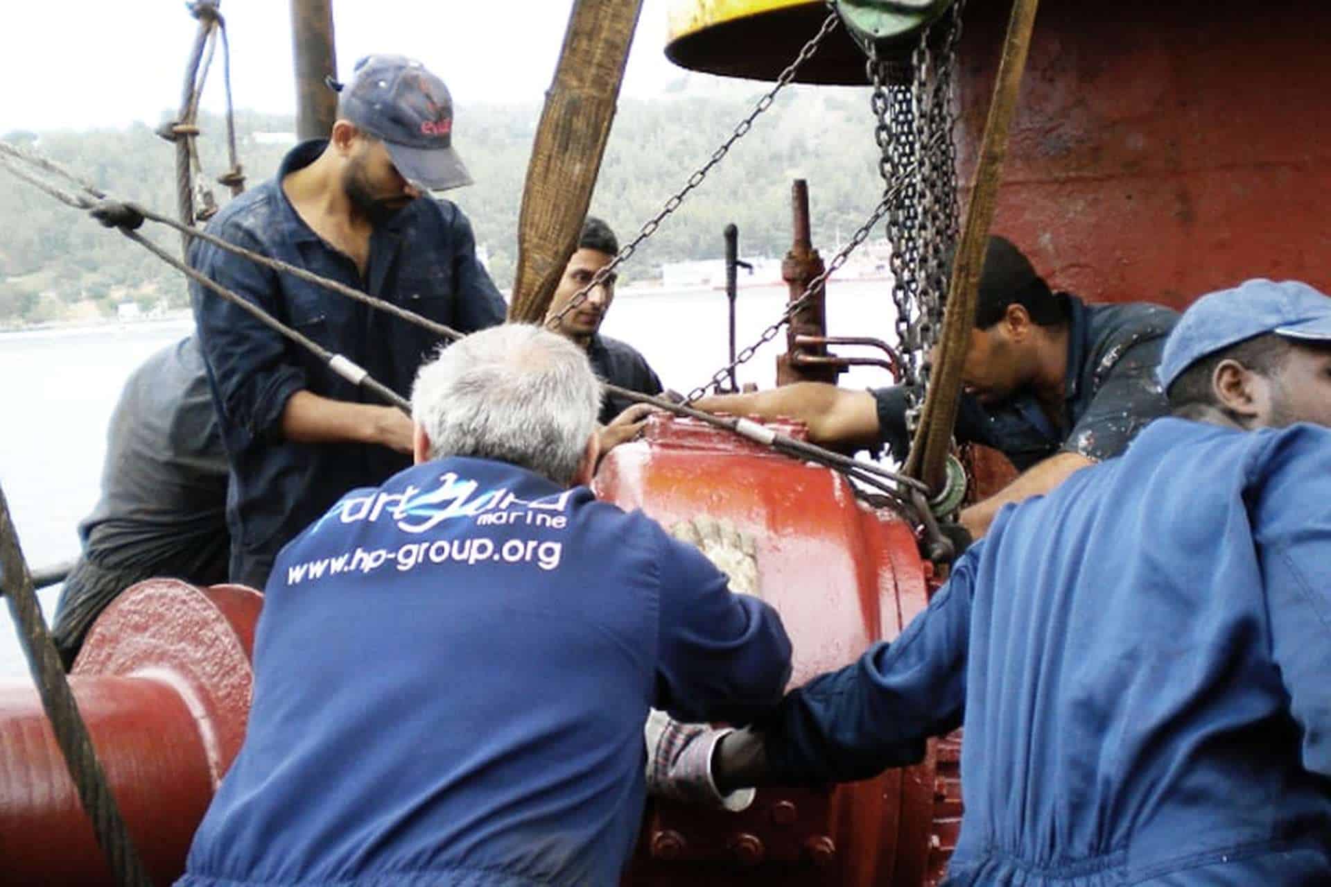 PartYard Marine team at work on board